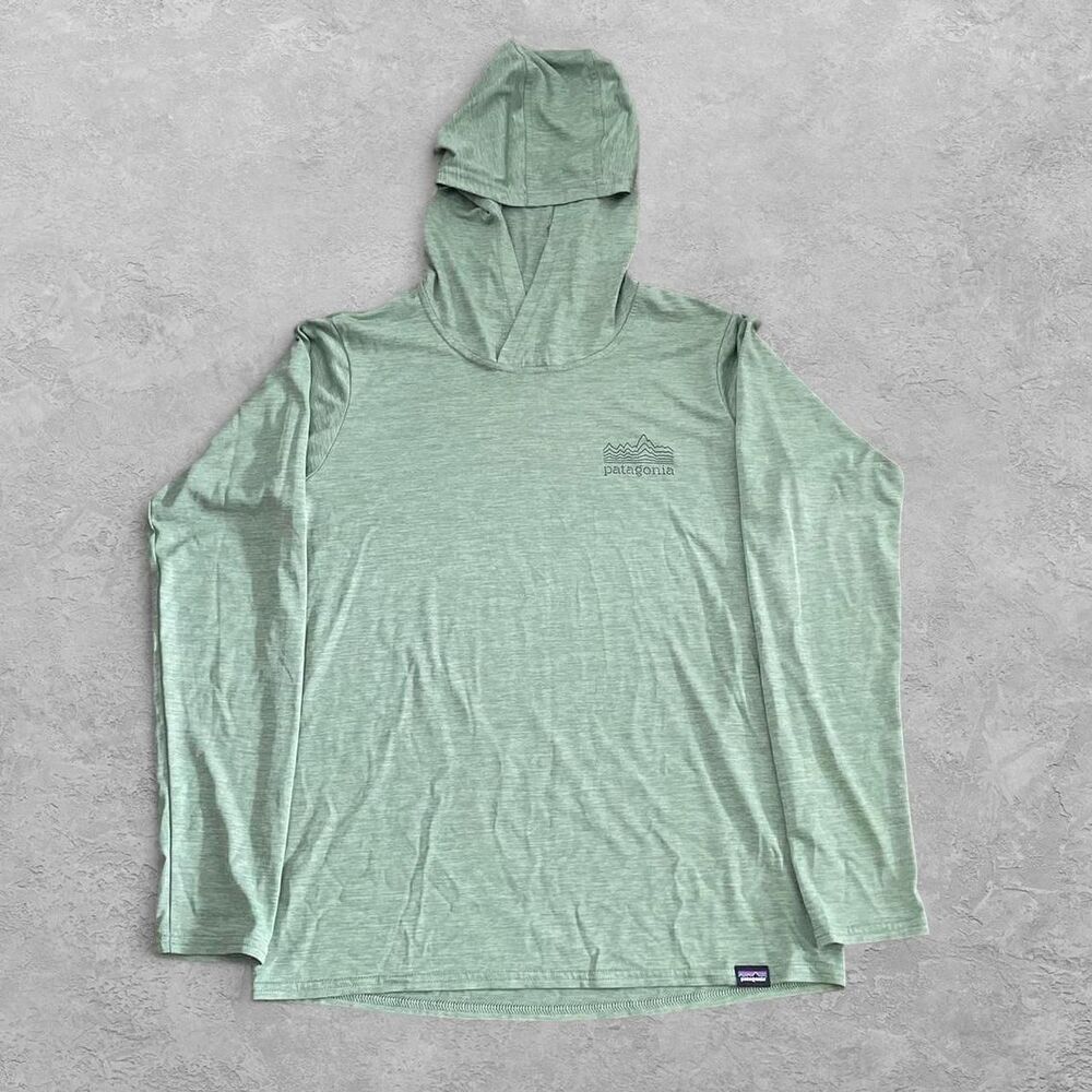 Patagonia Womens Capilene Cool Daily Graphic Hoody XS Green Gorpcore Hiking Trai